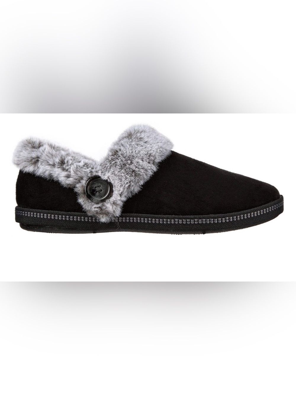 Skechers Womens Cozy Campfire Fresh Toast Vegan Slippers - Black